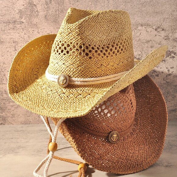 COWGIRL COWBOY straw hat party rodeo beach (2-colors) western festival concert main image 8